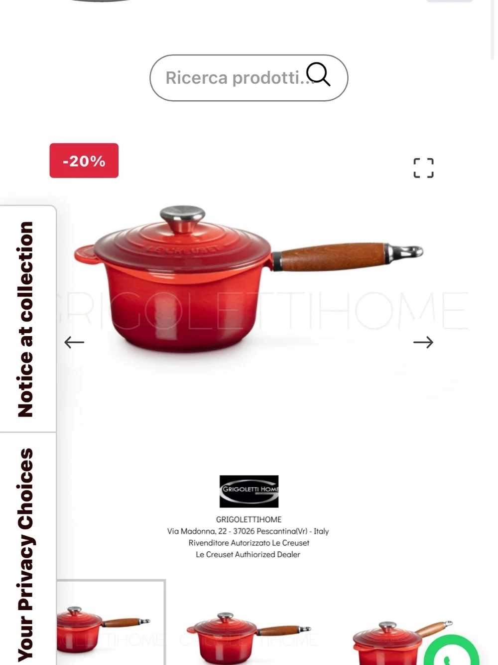 Le creuset sauce pan and lid